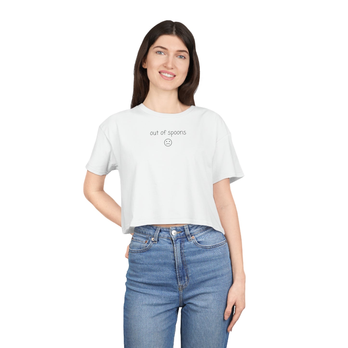 Out Of Spoons :( - Crop Tee