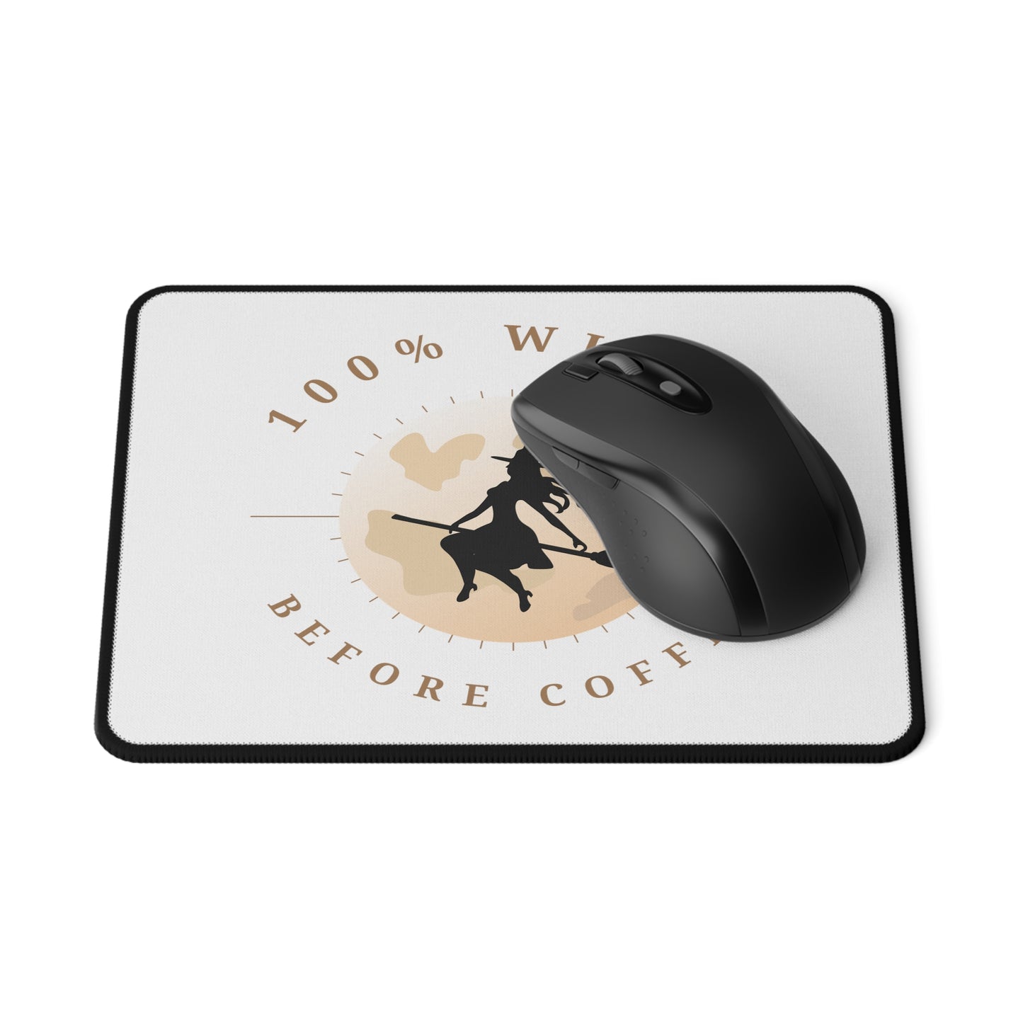 100% Witch Before Coffee - Mouse Pad