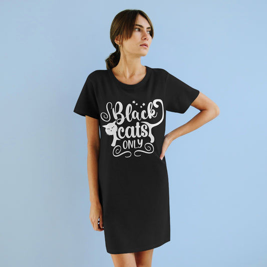 Black Cats Only - Organic T-Shirt Dress