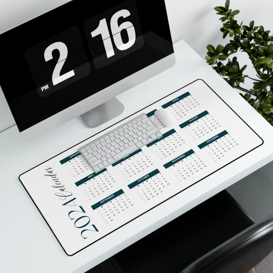 Desk Mat Mousepad - 2024 Calendar