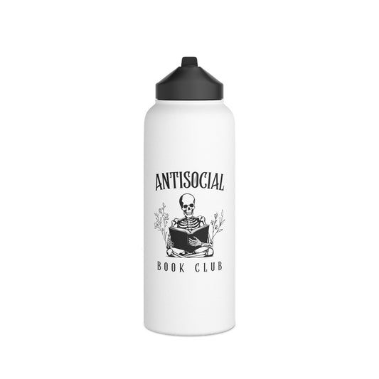 Antisocial Book Club - Stainless Steel Water Bottle